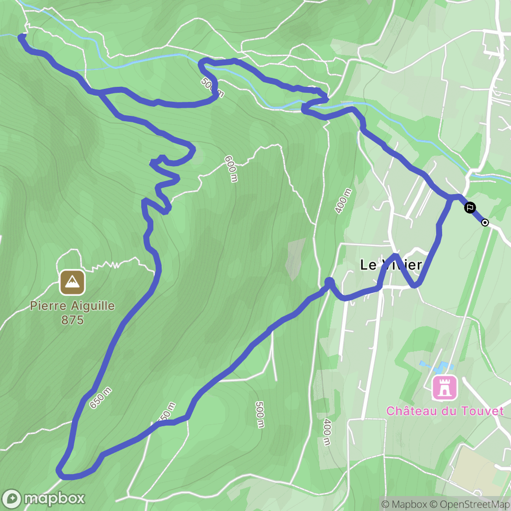 Le Touvet : carte du parcours de randonnée - France