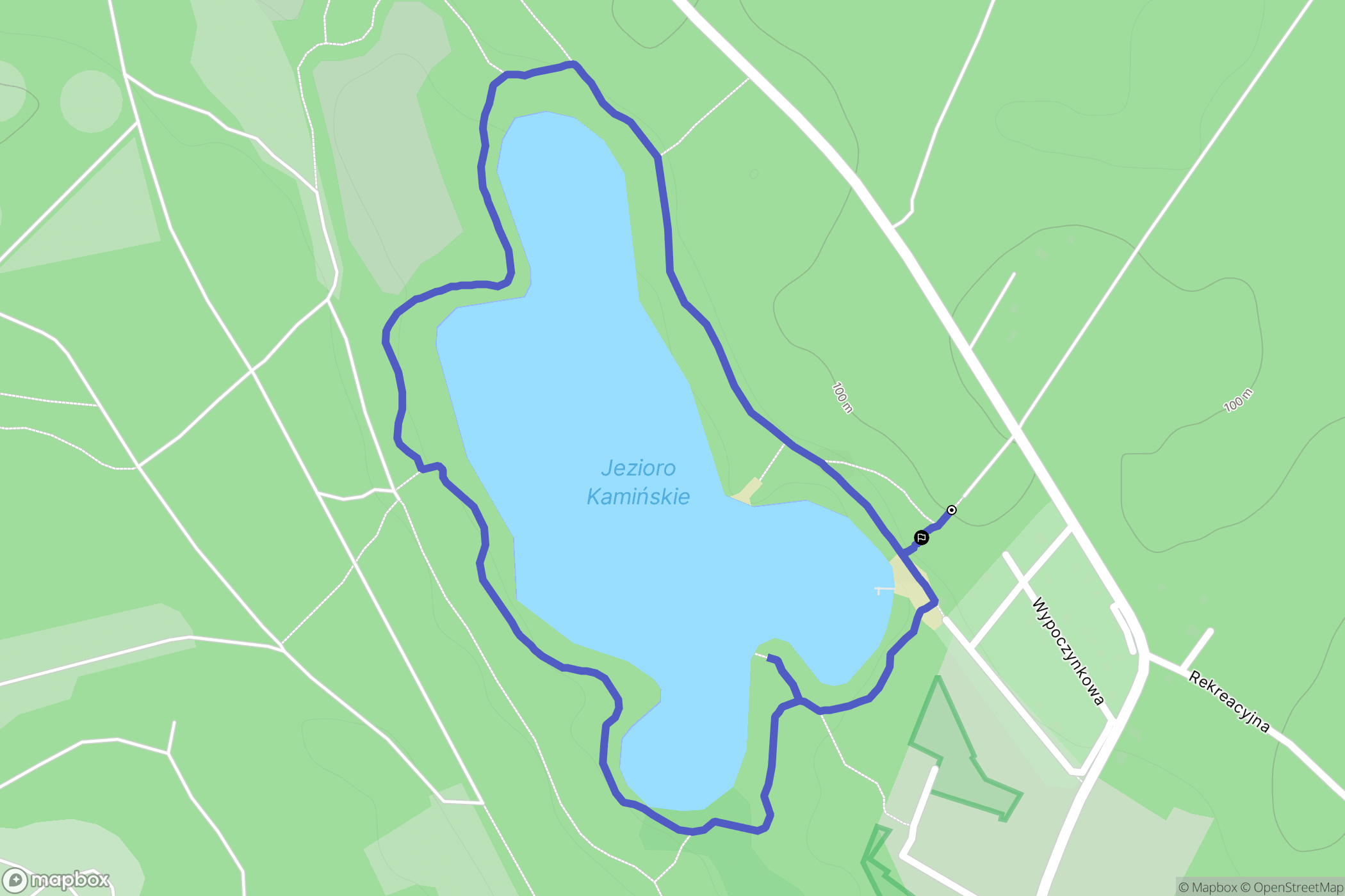 Kamińsko: mapa trasy - Poland