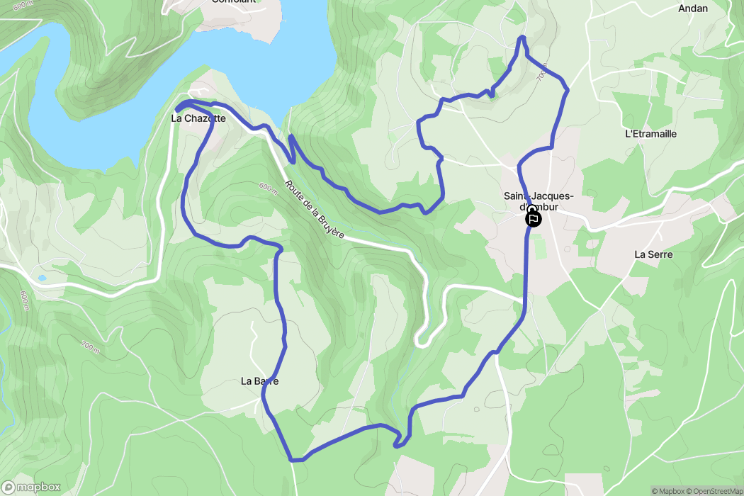 Saint-Jacques-d'Ambur : carte du parcours de randonnée - France