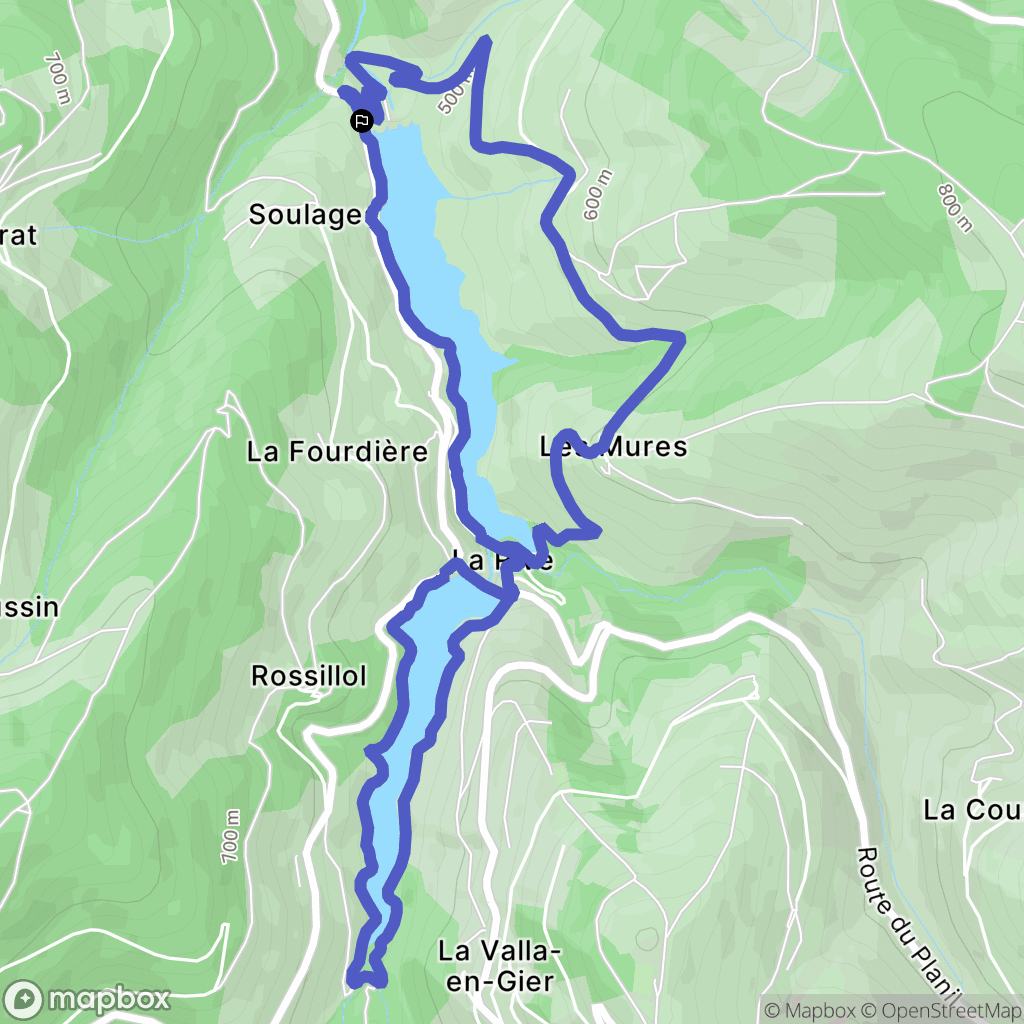 Saint-Chamond : carte du parcours de randonnée - France