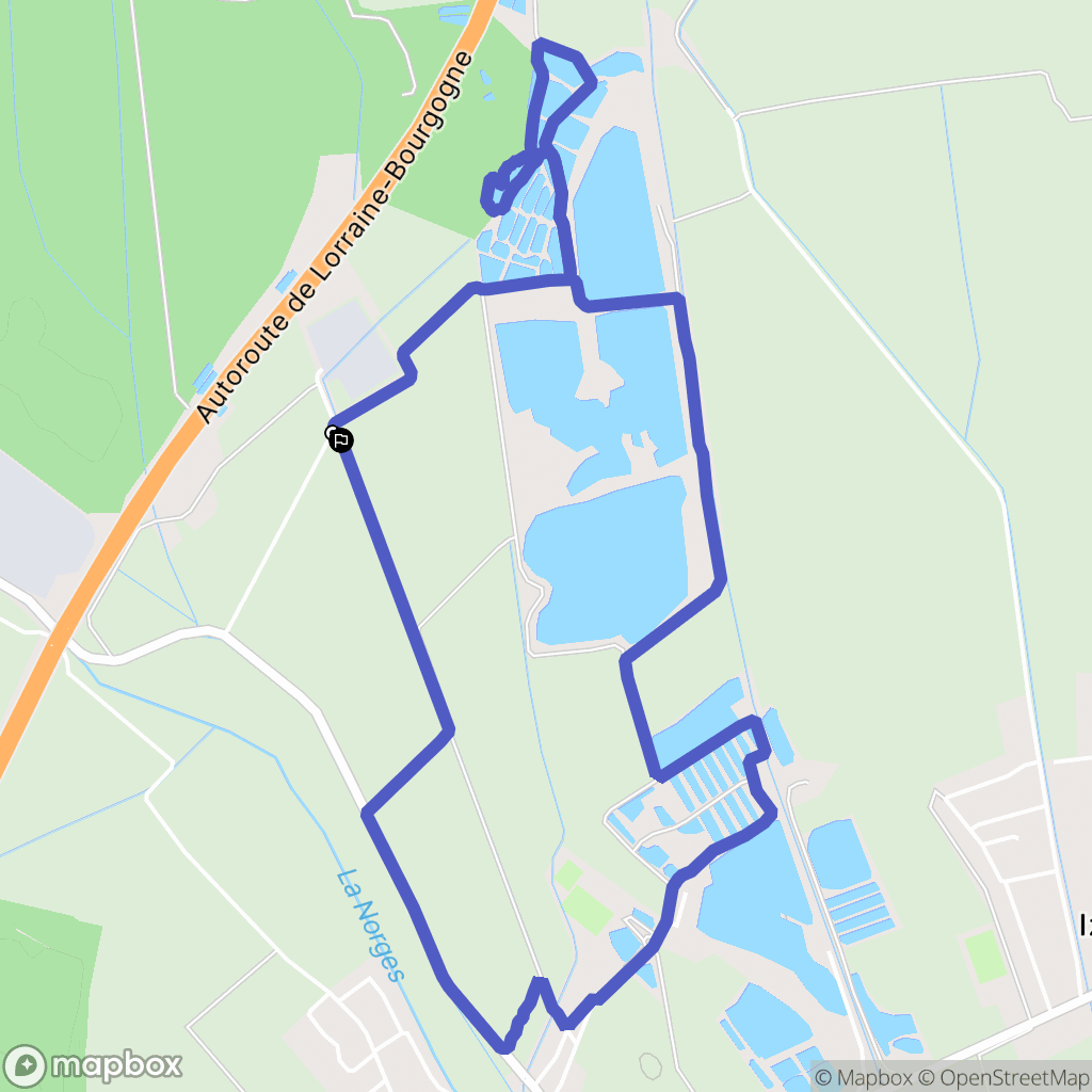 Magny-sur-Tille : carte du parcours de randonnée - France