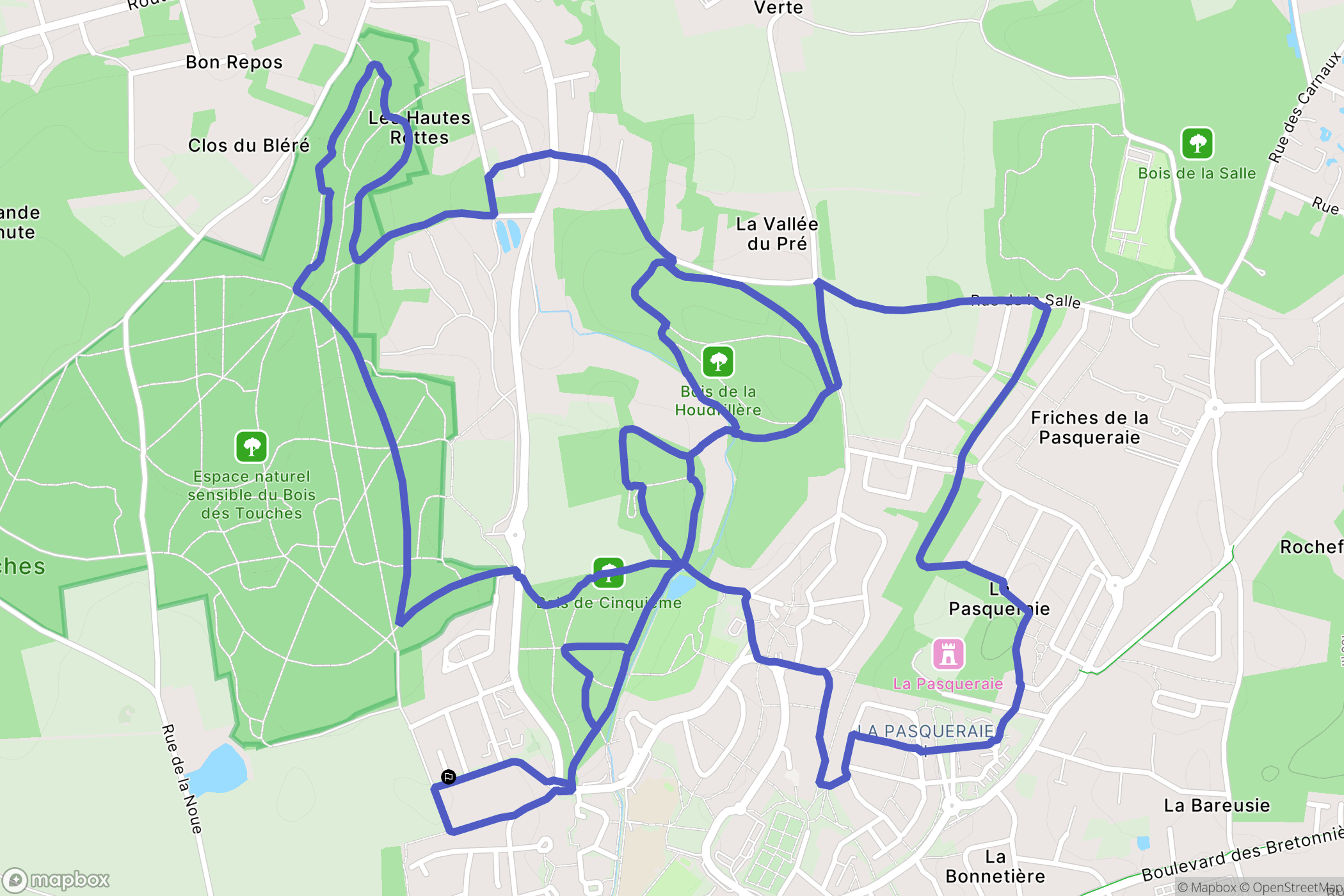 Ballan-Miré : carte du parcours de randonnée - France