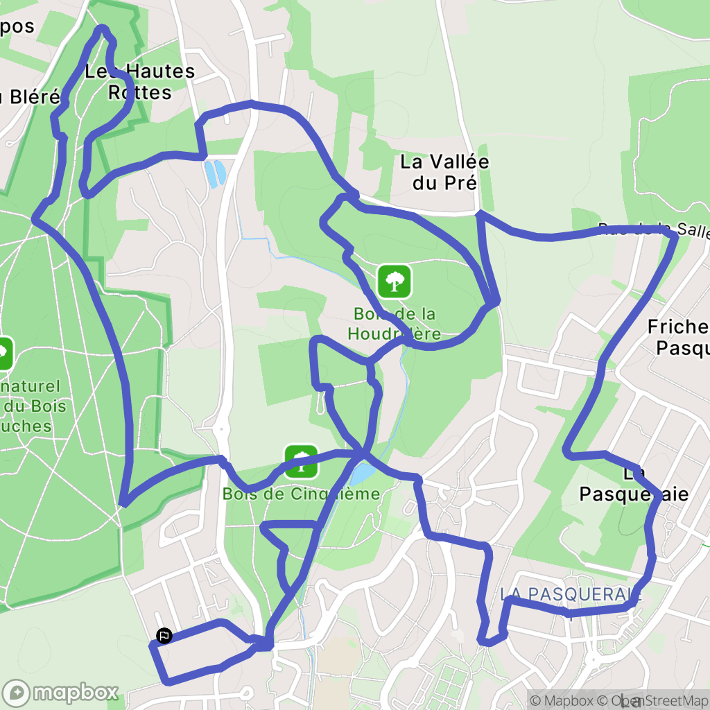 Ballan-Miré : carte du parcours de randonnée - France