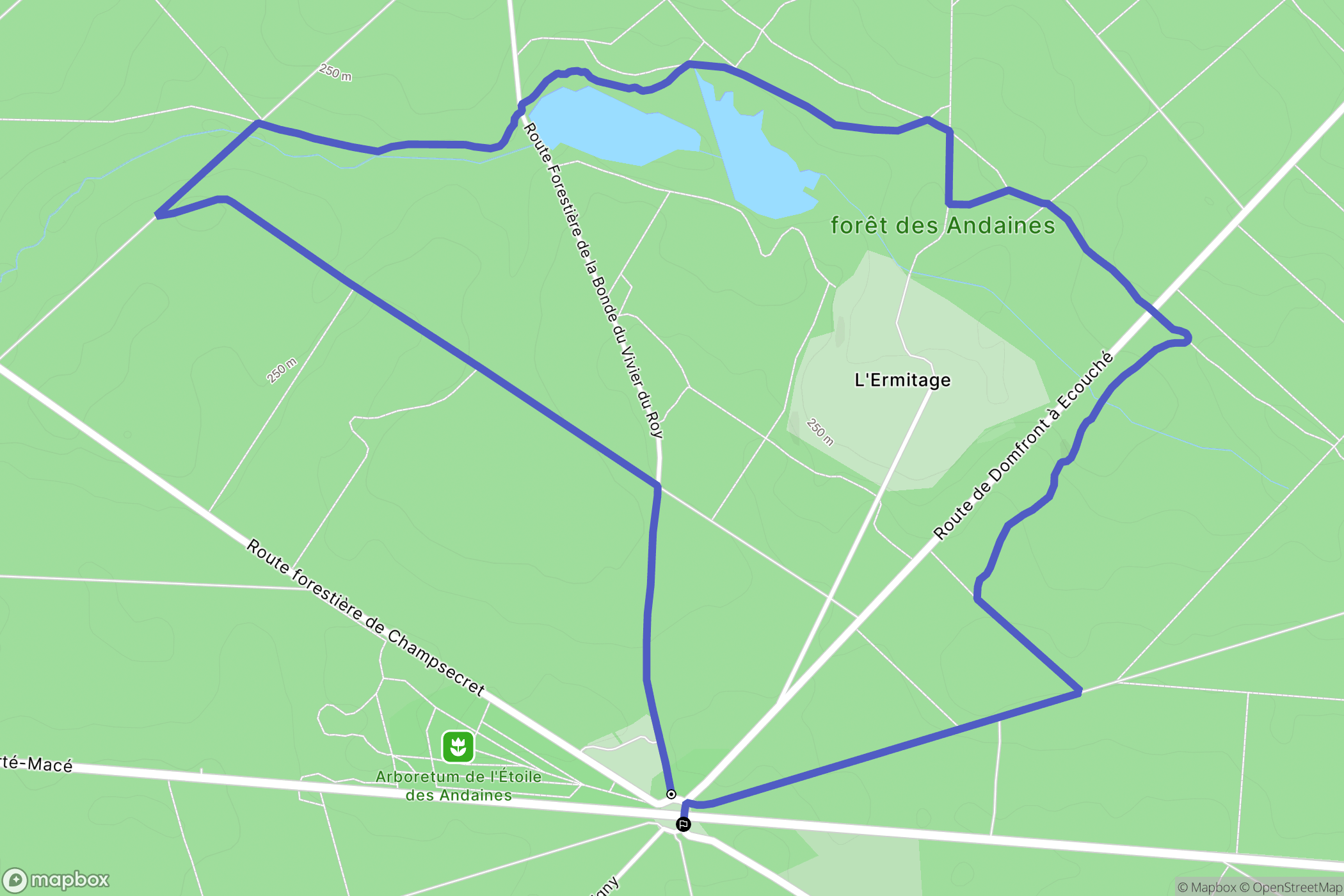 Champsecret : carte du parcours de randonnée - France