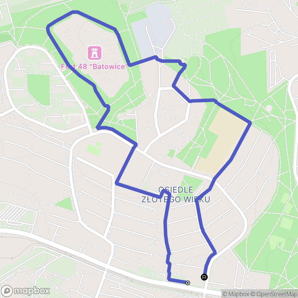 Kraków: mapa trasy - Poland