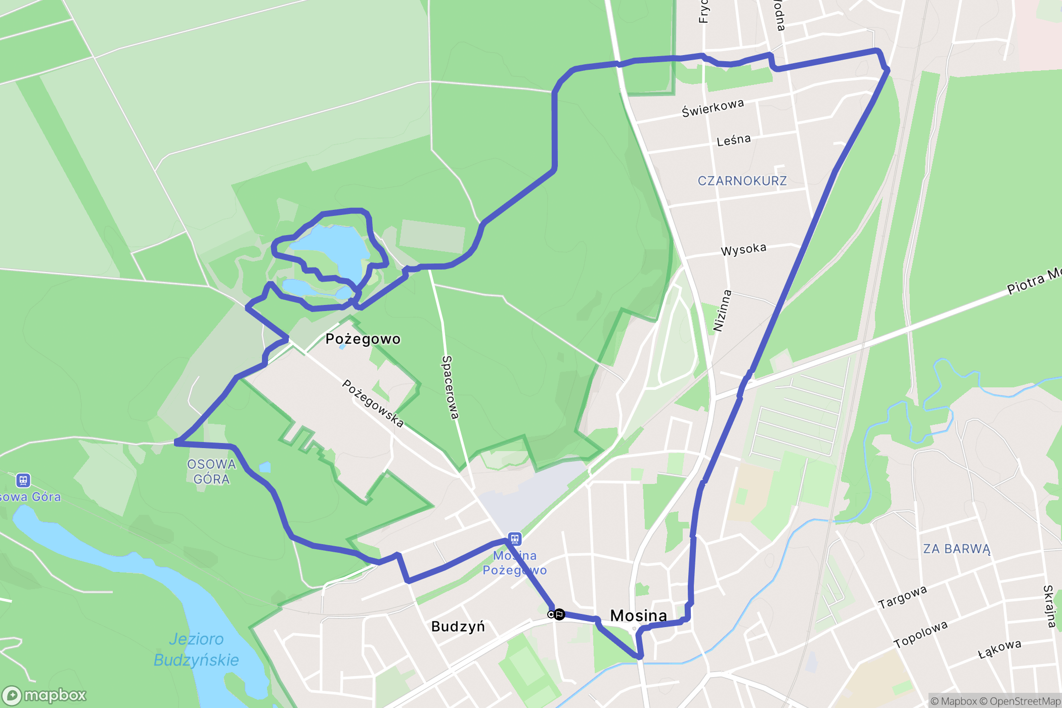 Mosina: mapa trasy - Poland