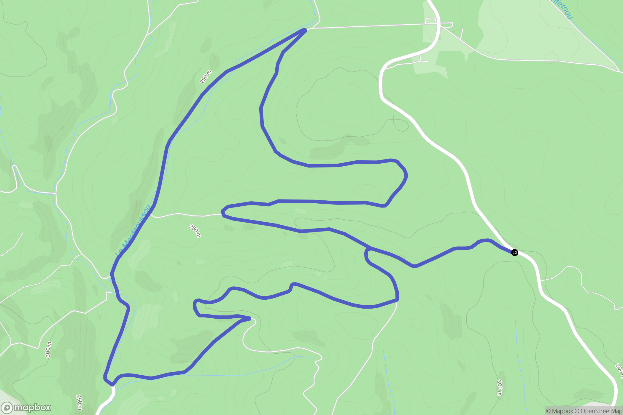 Castelnau-de-Montmiral : carte du parcours de randonnée - France
