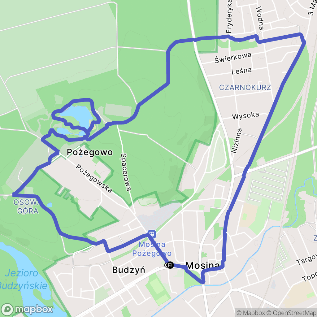 Mosina: mapa trasy - Poland