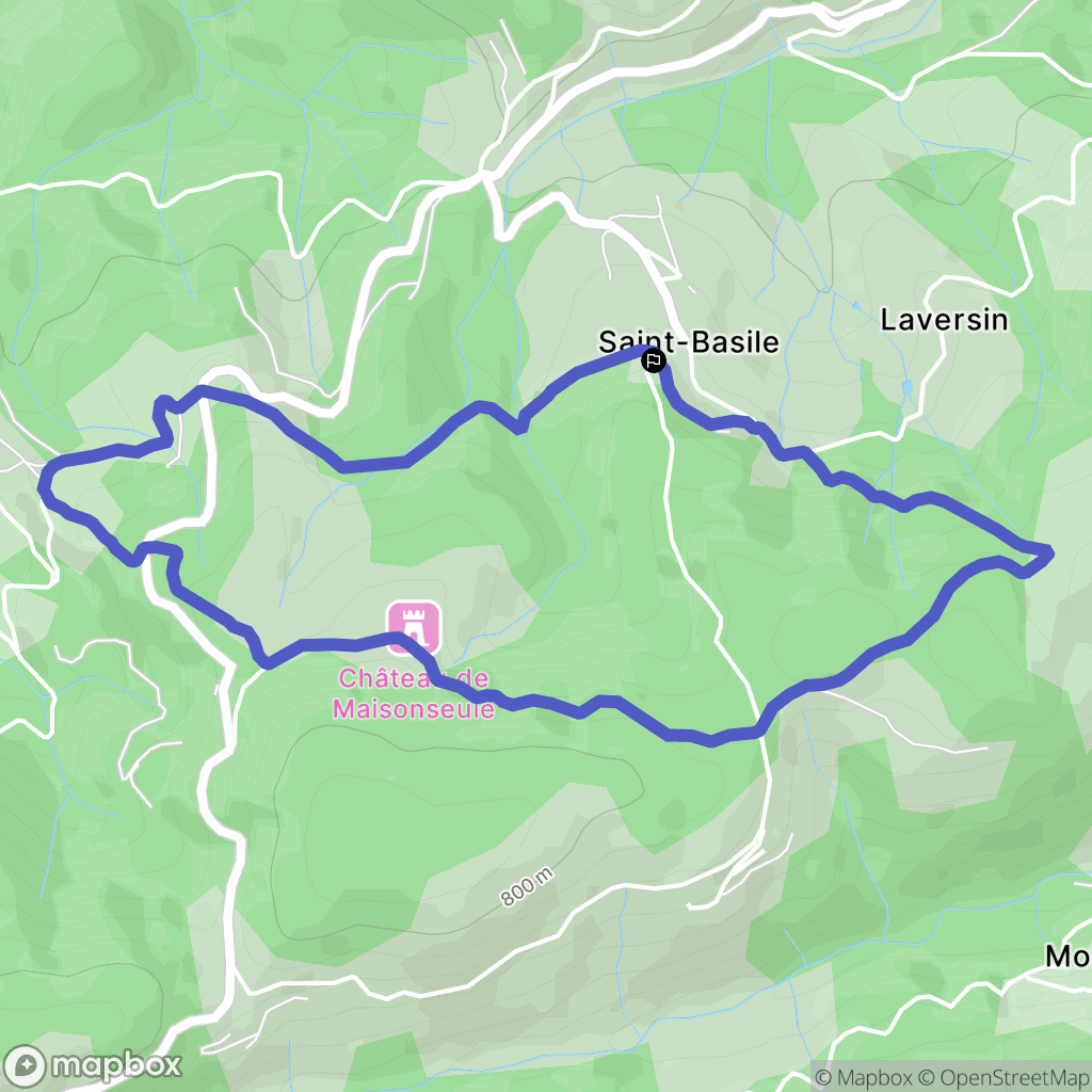 Saint-Basile : carte du parcours de randonnée - France