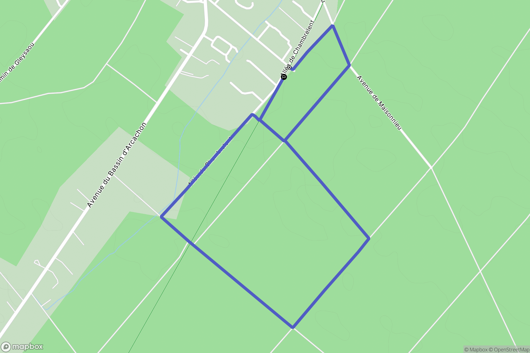 Le Porge : carte du parcours de randonnée - France