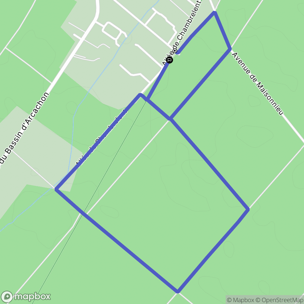 Le Porge : carte du parcours de randonnée - France