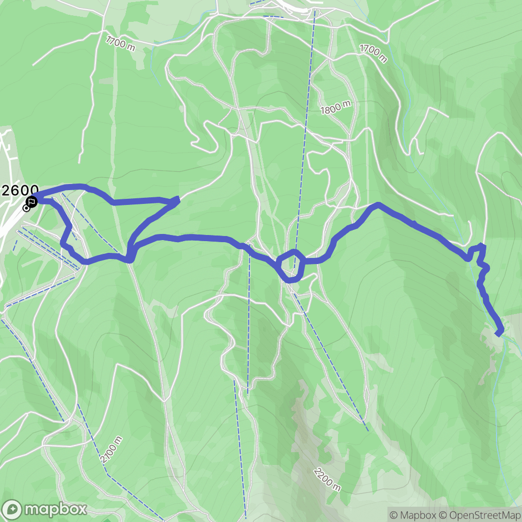 Eyne : carte du parcours de randonnée - France