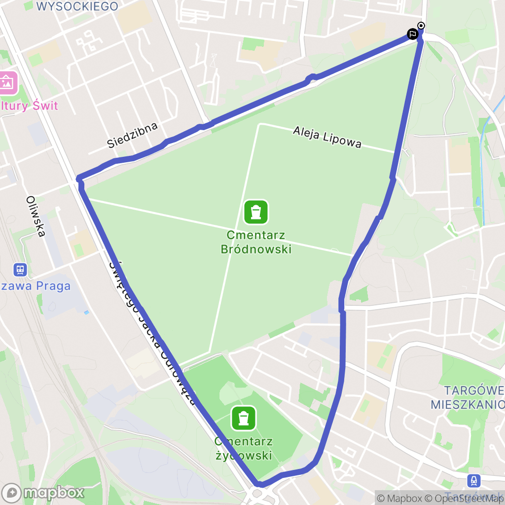 Warszawa: mapa trasy - Poland