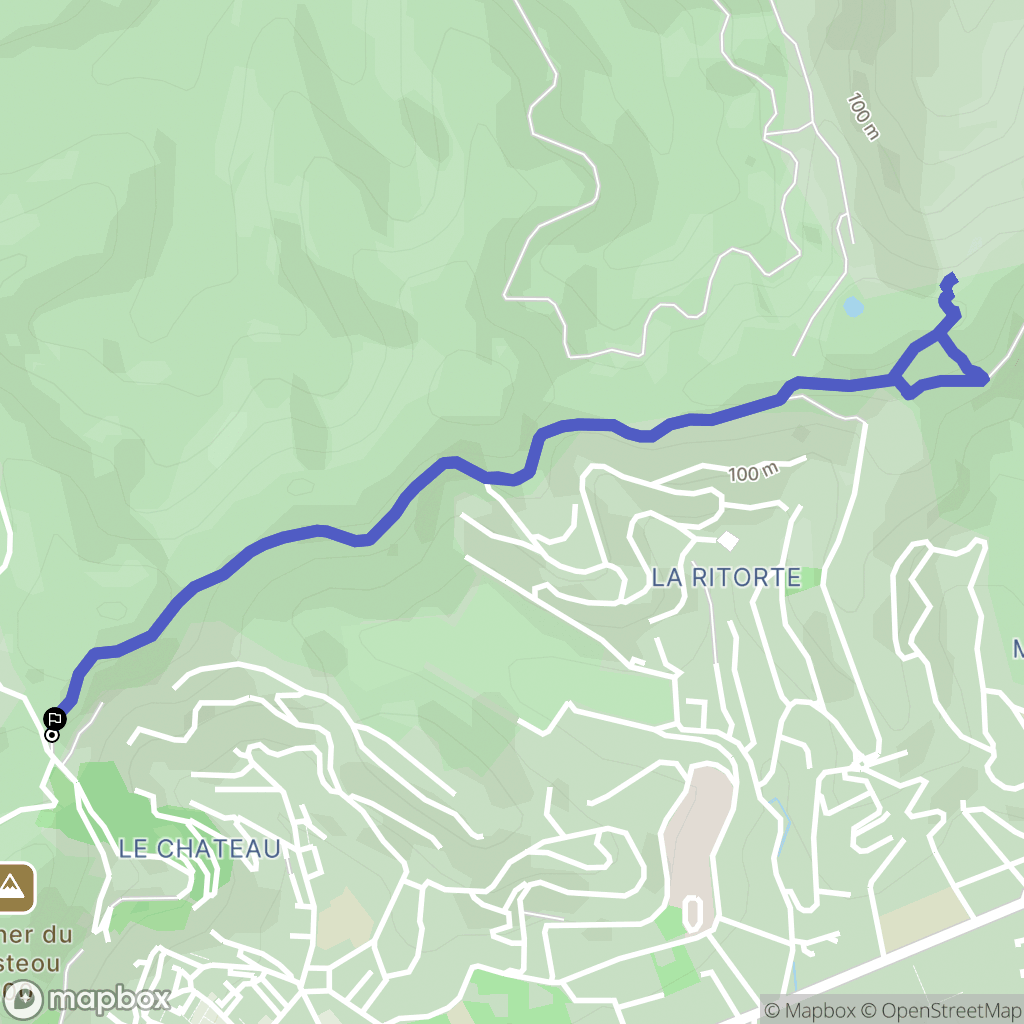 Hyères : carte du parcours de randonnée - France