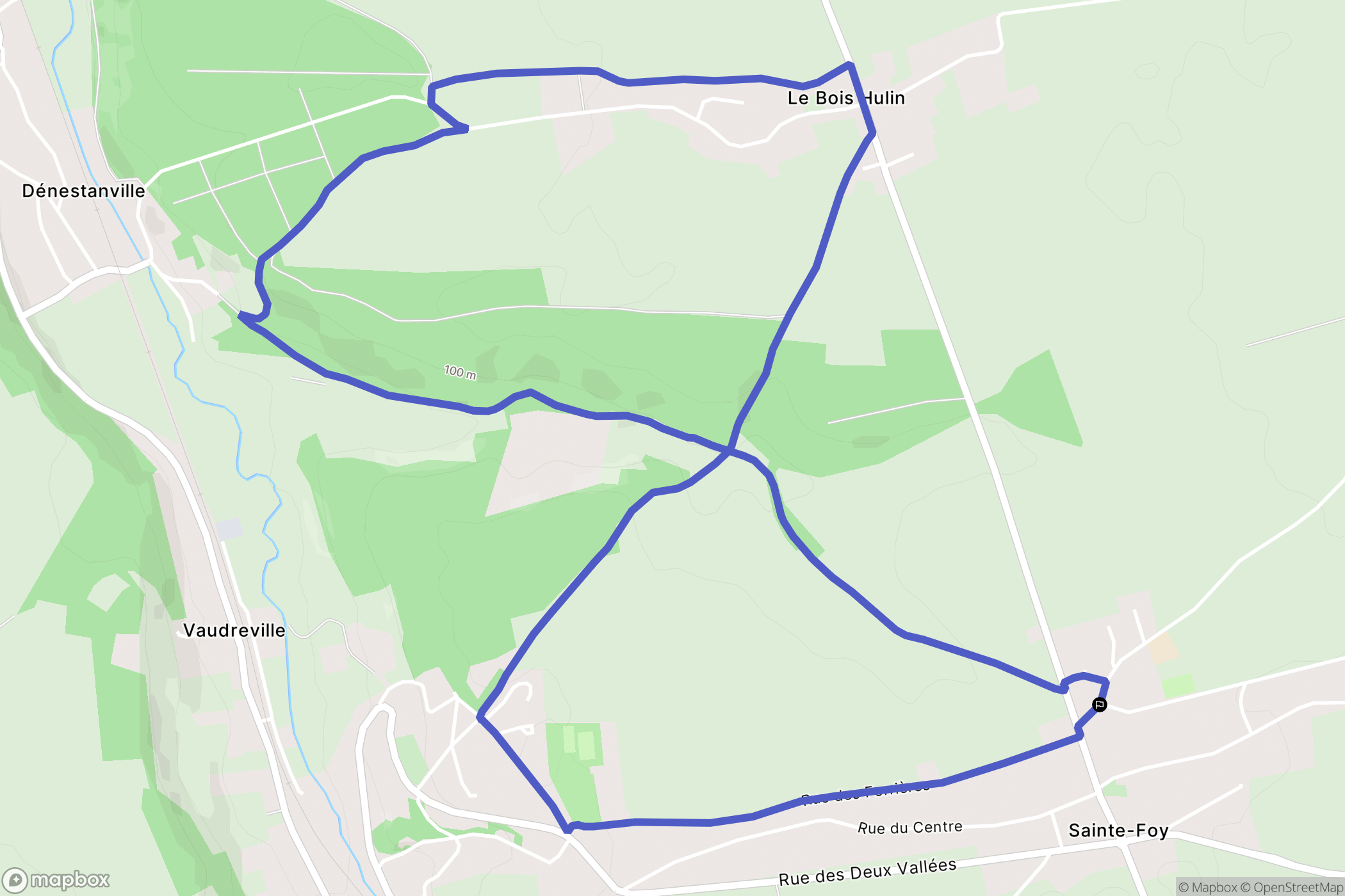 Sainte-Foy : carte du parcours de randonnée - France