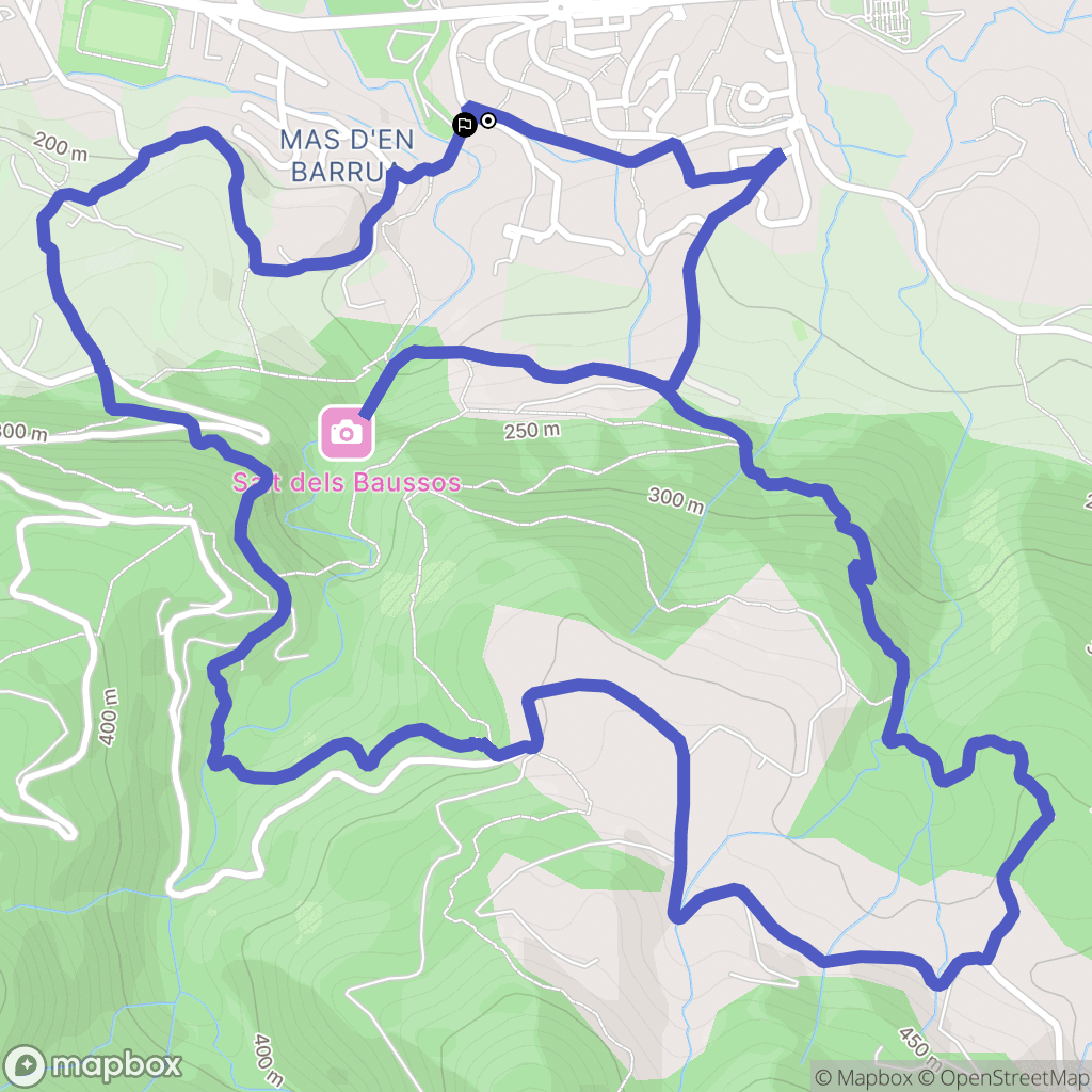 Céret : carte du parcours de randonnée - France