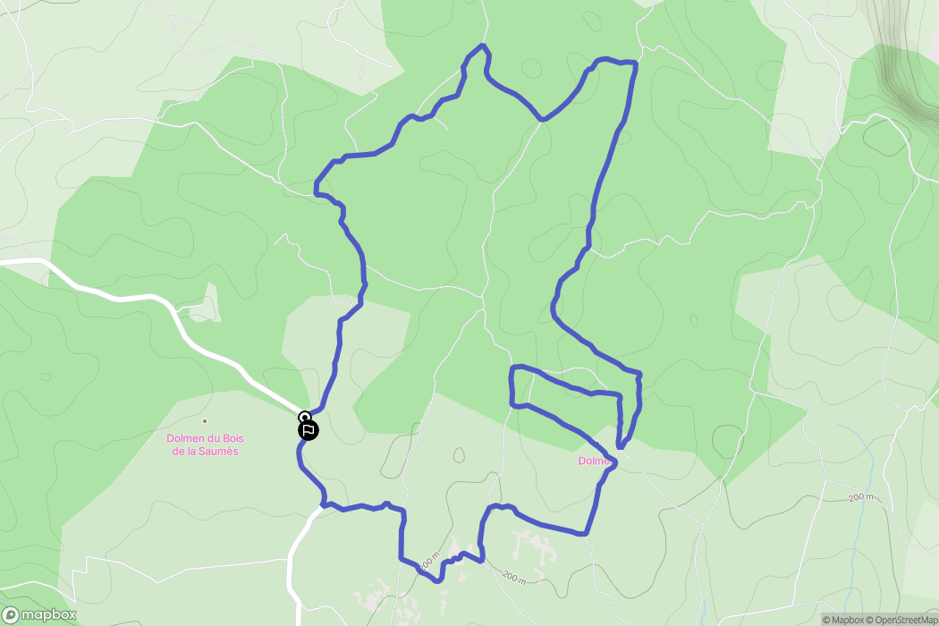 Lablachère : carte du parcours de randonnée - France
