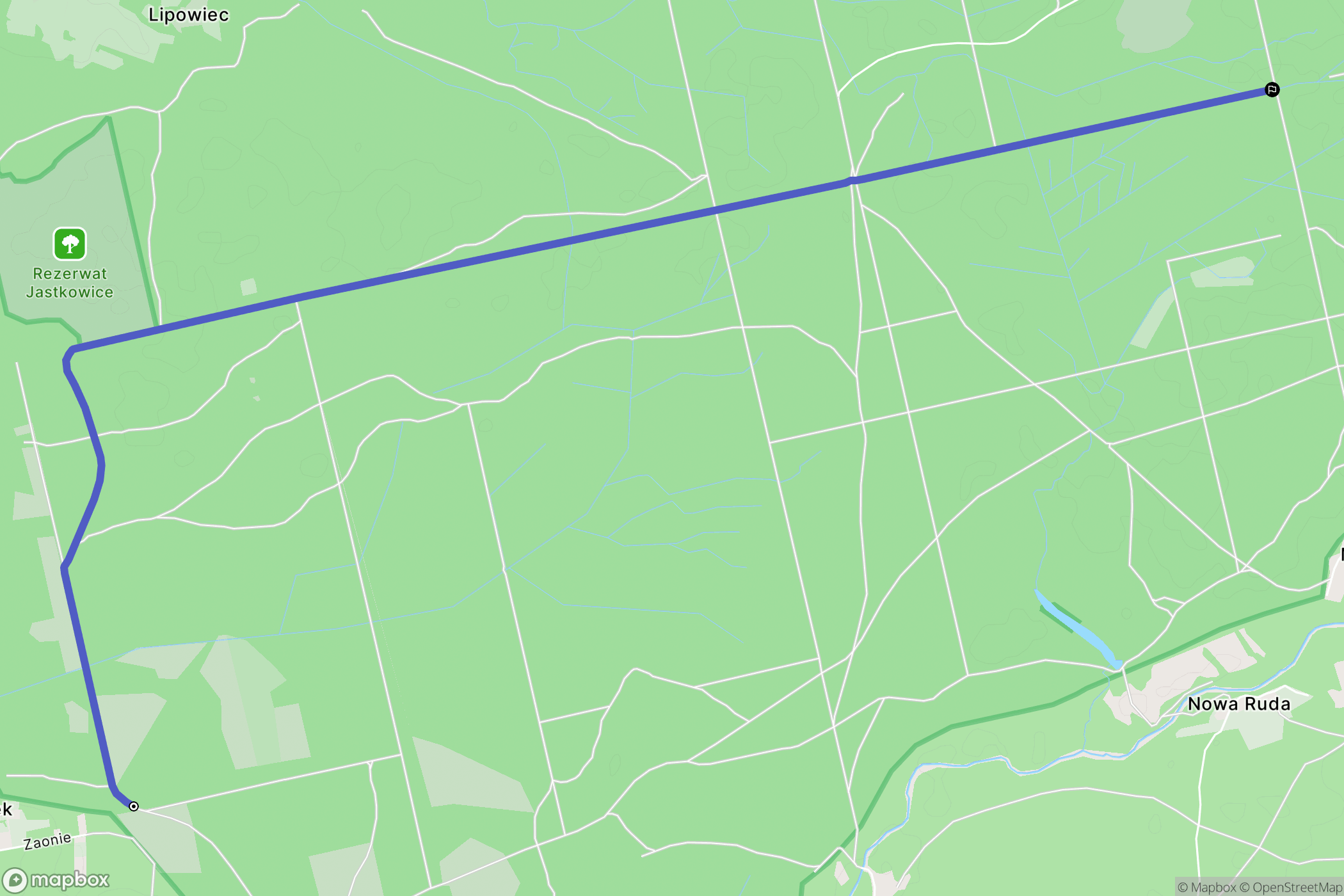 Jastkowice: mapa trasy - Poland