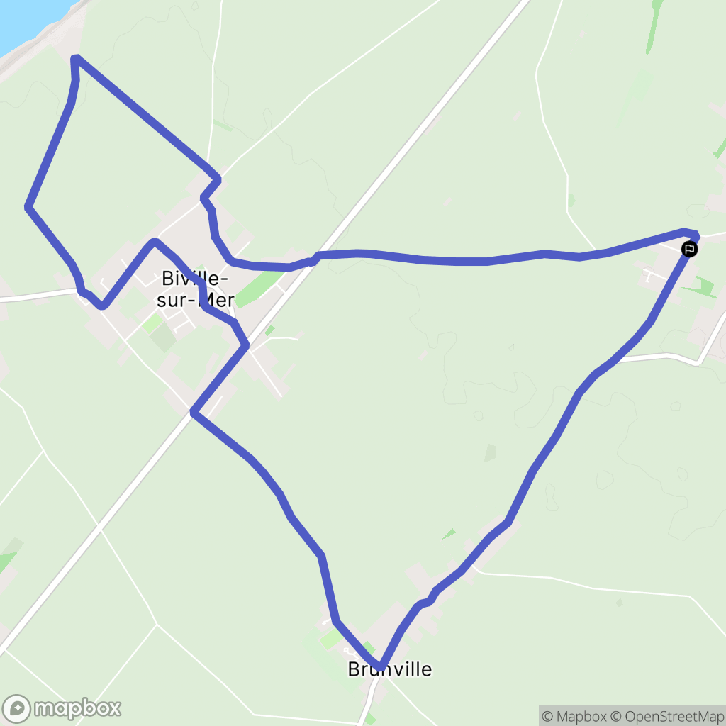 Petit-Caux : carte du parcours de randonnée - France