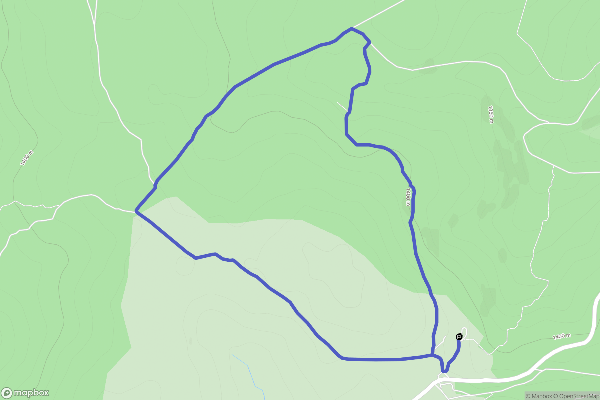 Saint-Denis-en-Margeride : carte du parcours de randonnée - France
