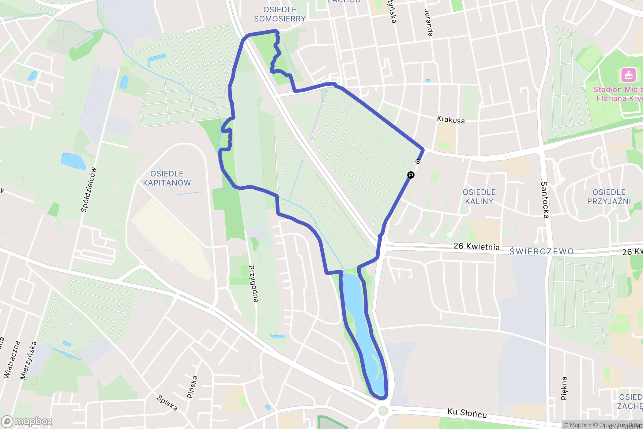 Szczecin: mapa trasy - Poland