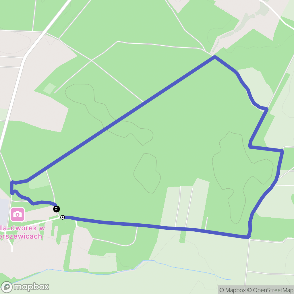 Porszewice: mapa trasy - Poland
