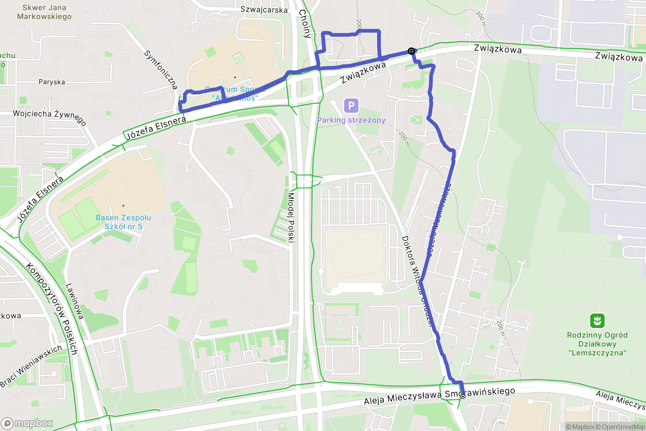 Lublin: mapa trasy - Poland