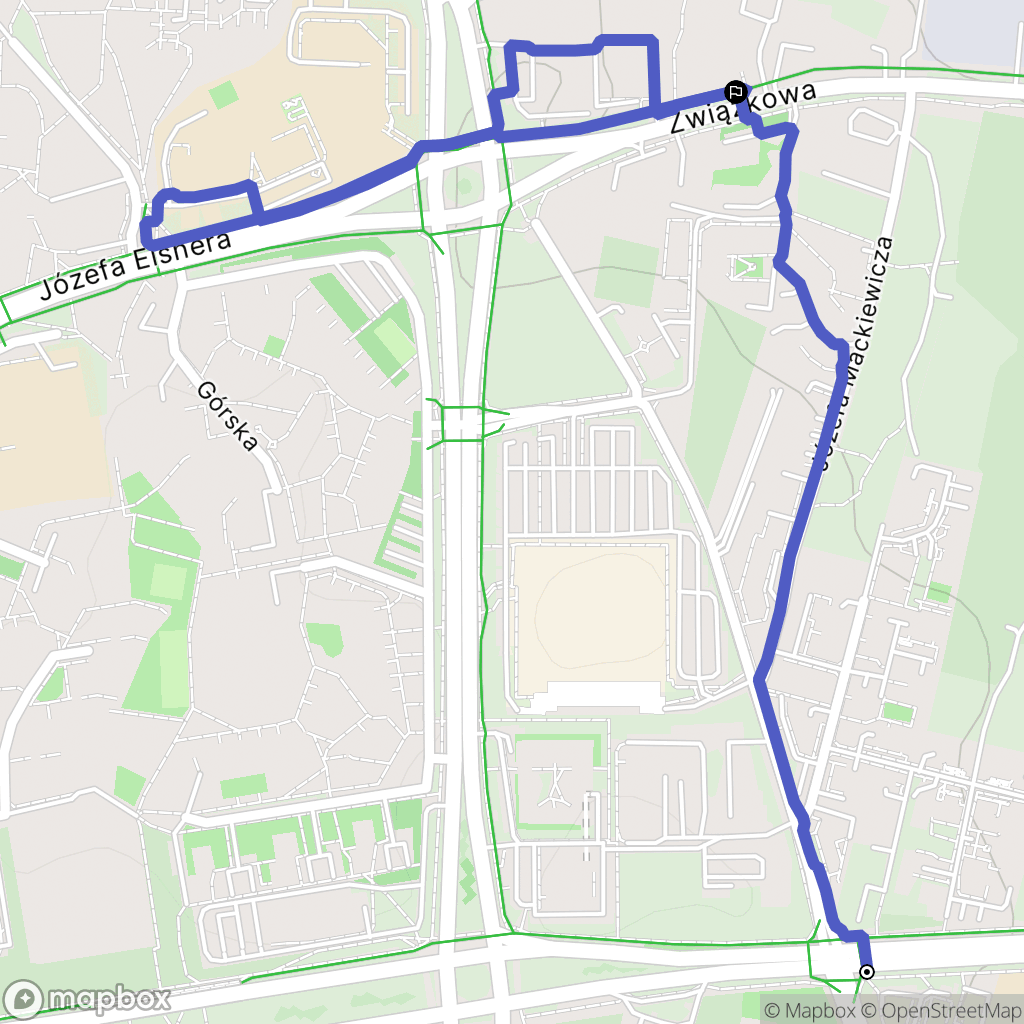 Lublin: mapa trasy - Poland
