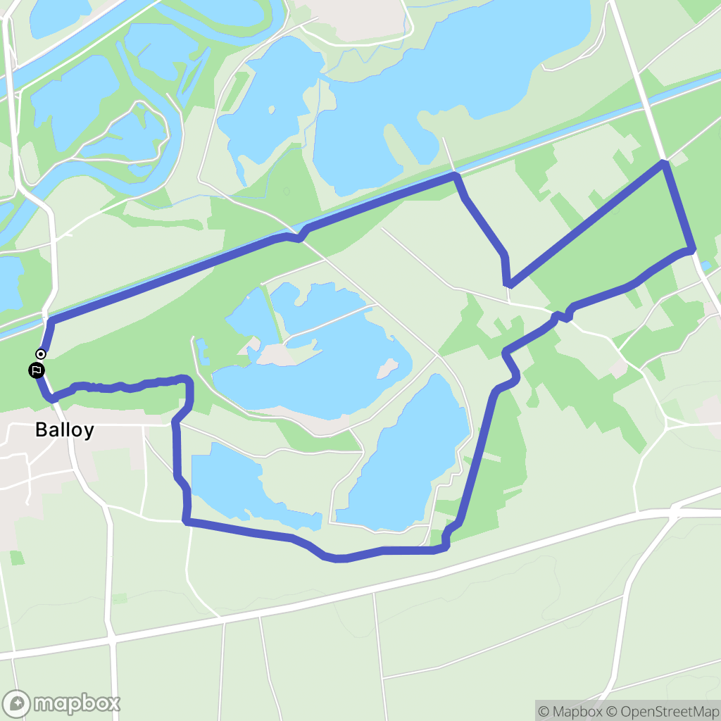 Balloy : carte du parcours de randonnée - France