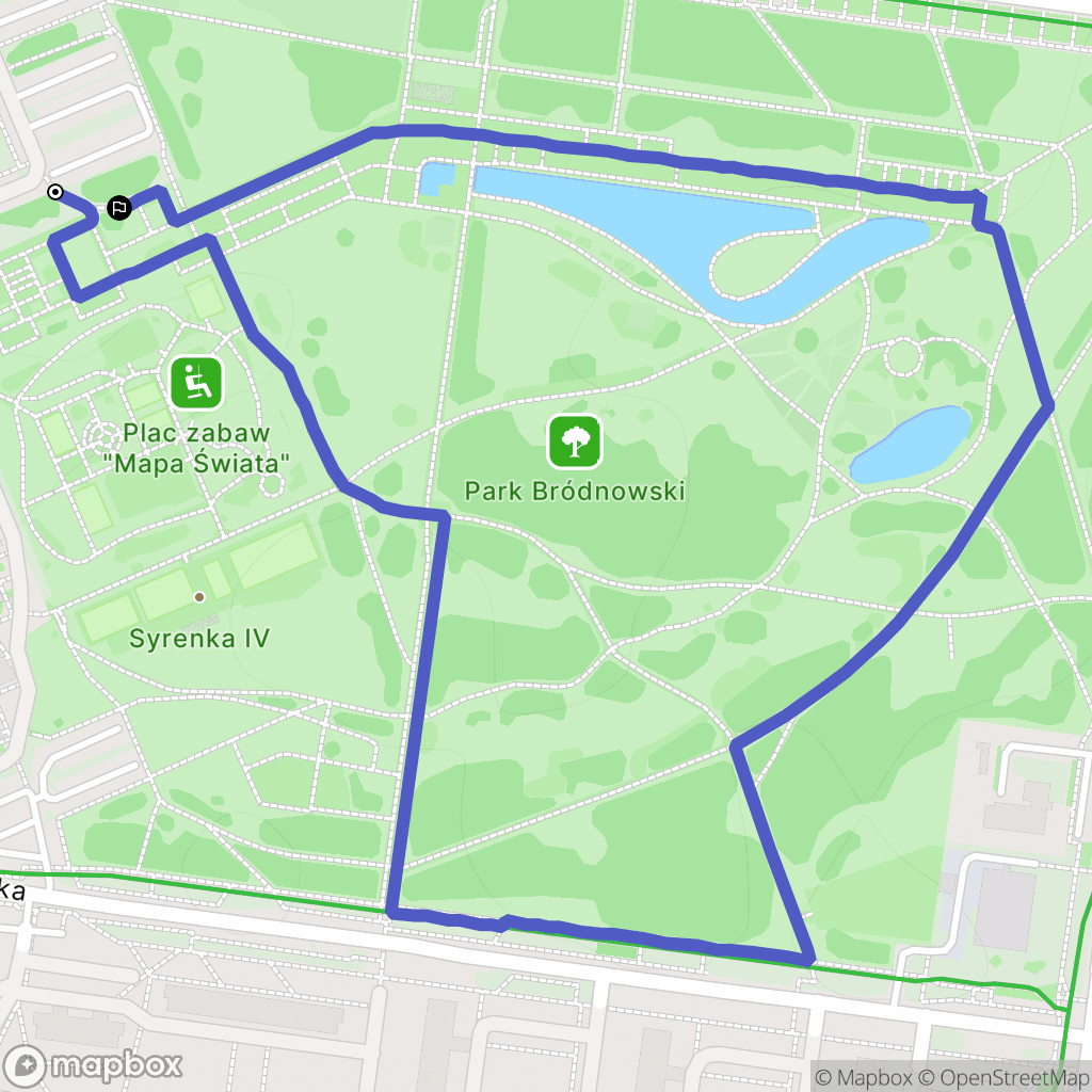 Warsaw: mapa trasy - Poland
