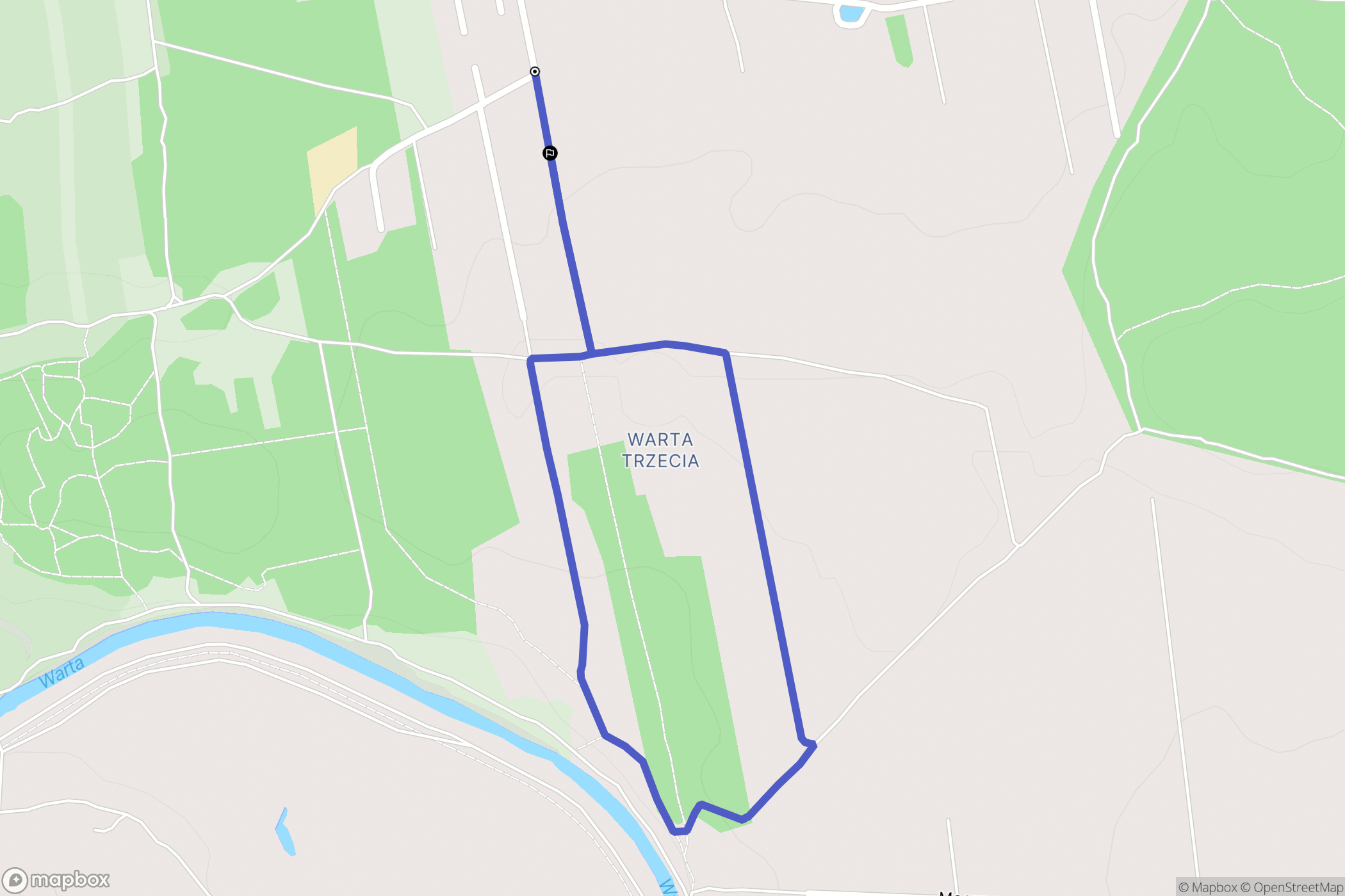 Częstochowa: mapa trasy - Poland