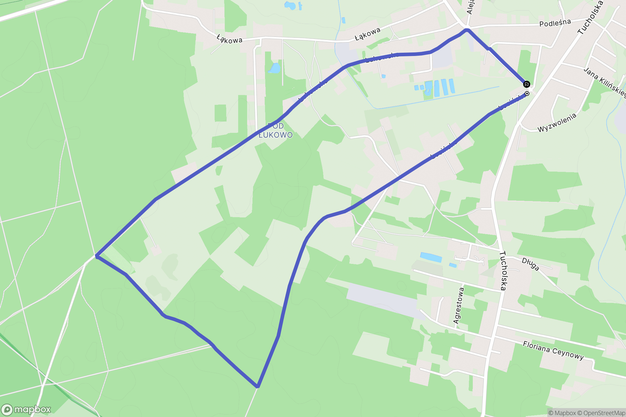 Czersk: mapa trasy - Poland