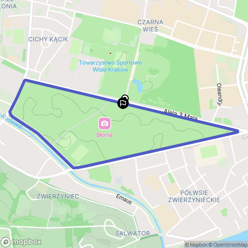 Kraków: mapa trasy - Poland