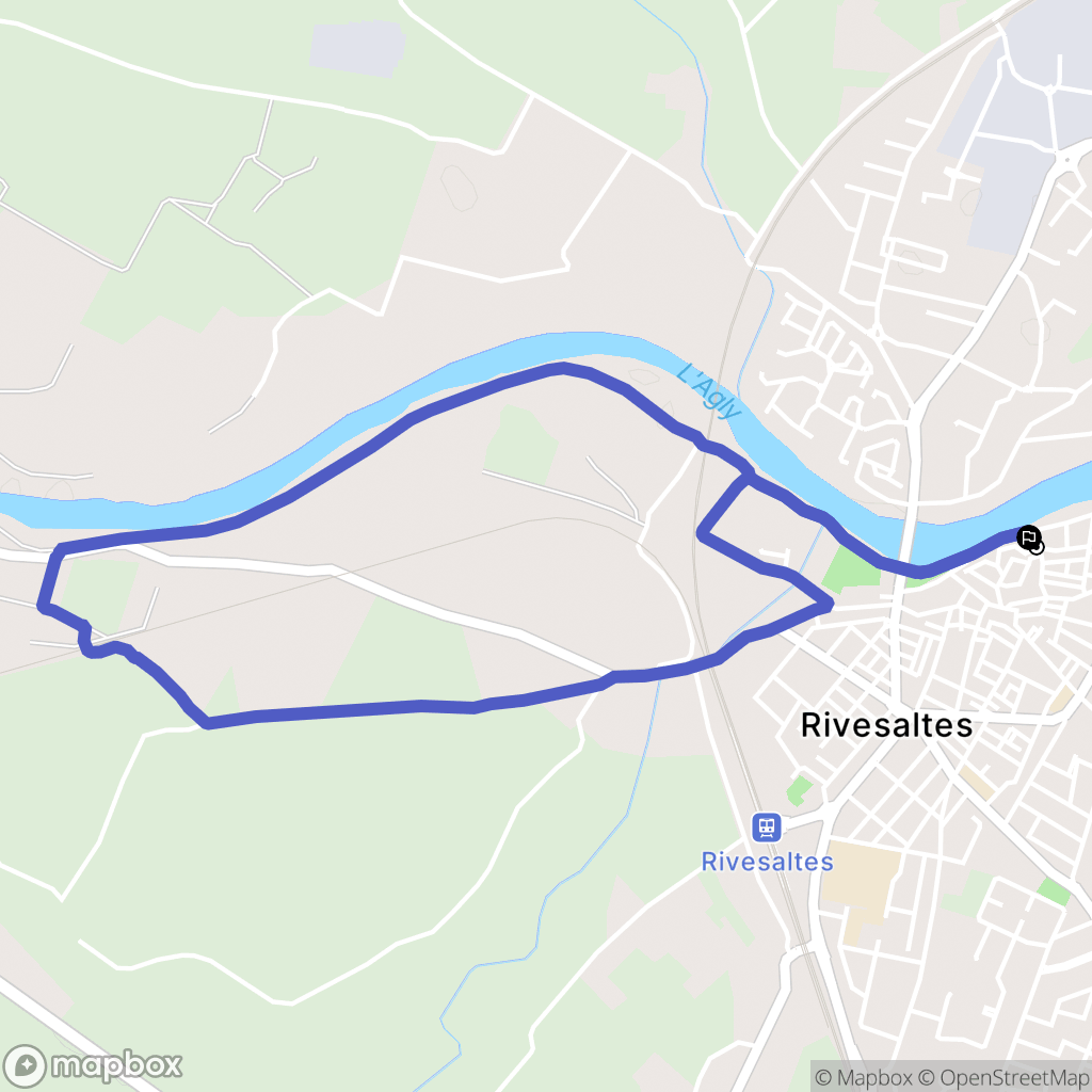 Rivesaltes : carte du parcours de randonnée - France