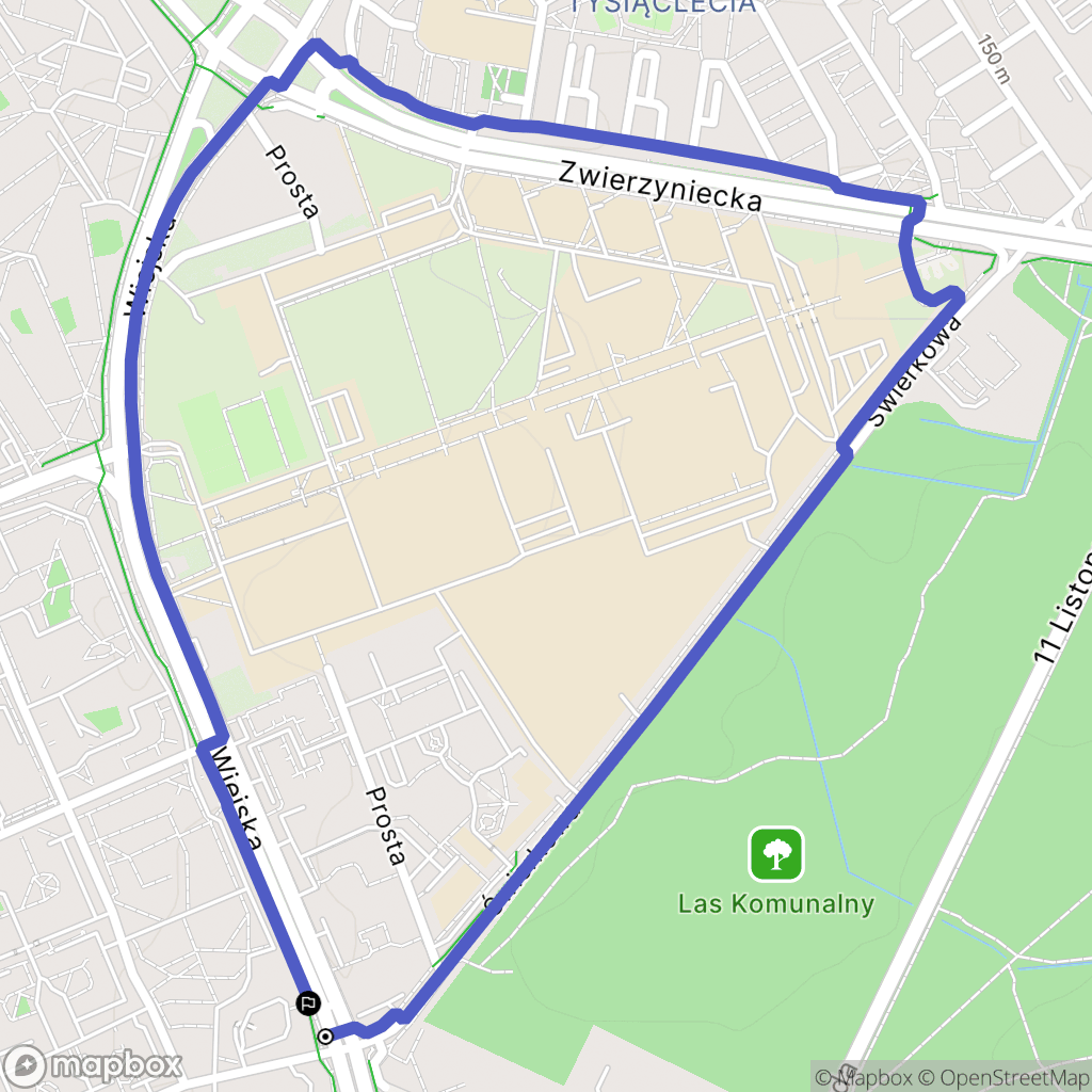 Białystok: mapa trasy - Poland