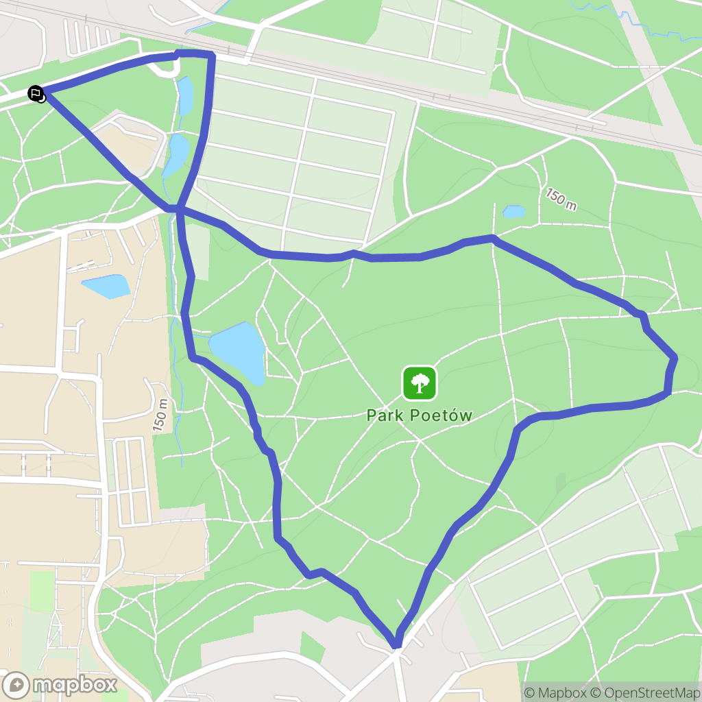 Zielona Góra: mapa trasy - Poland