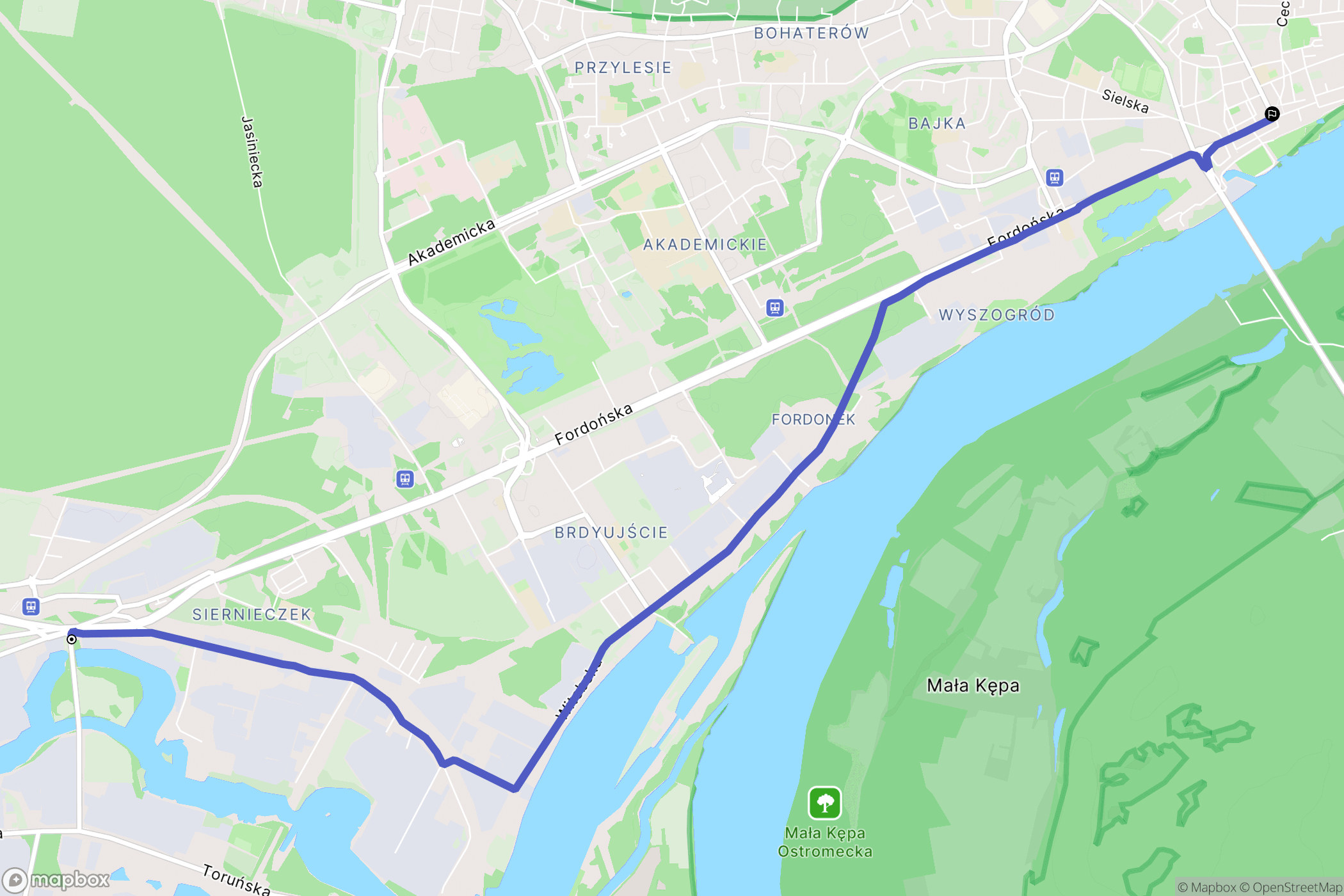 Bydgoszcz: mapa trasy - Poland