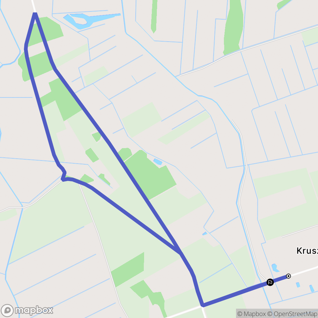 Kruszyn: mapa trasy - Poland