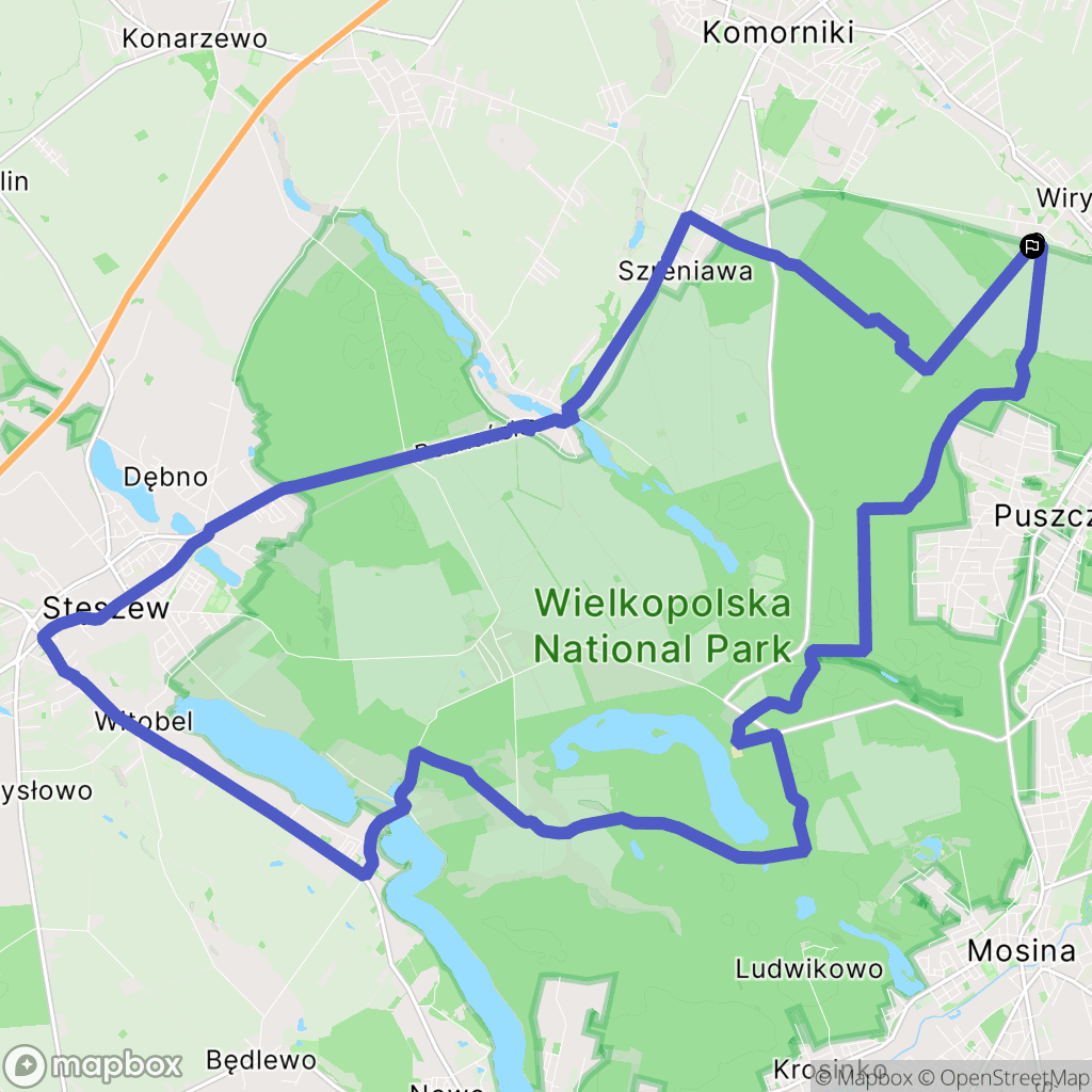 Wiry: mapa trasy - Poland