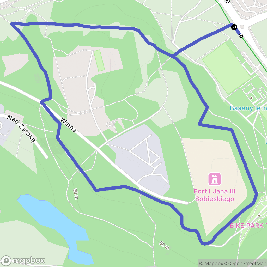 Toruń: mapa trasy - Poland
