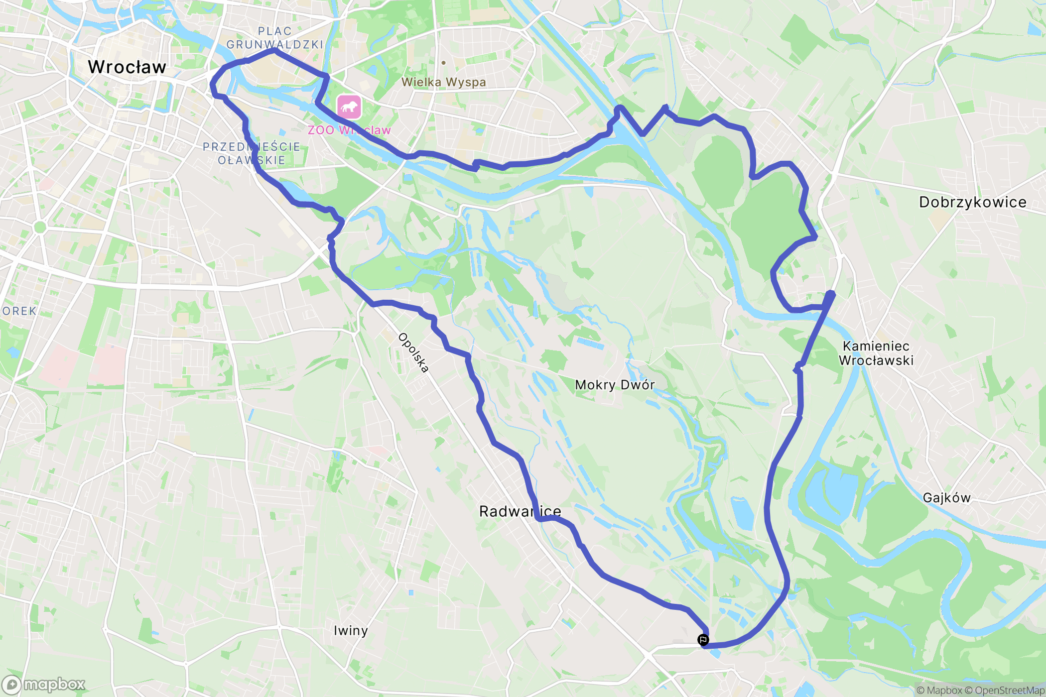 Siechnice: mapa trasy - Poland