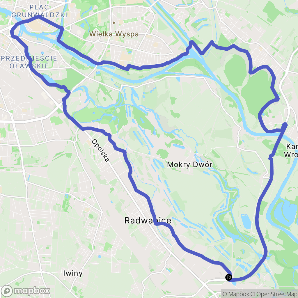 Siechnice: mapa trasy - Poland