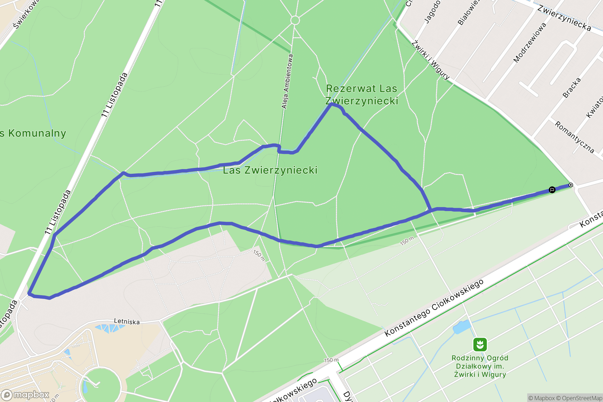 Białystok: mapa trasy - Poland