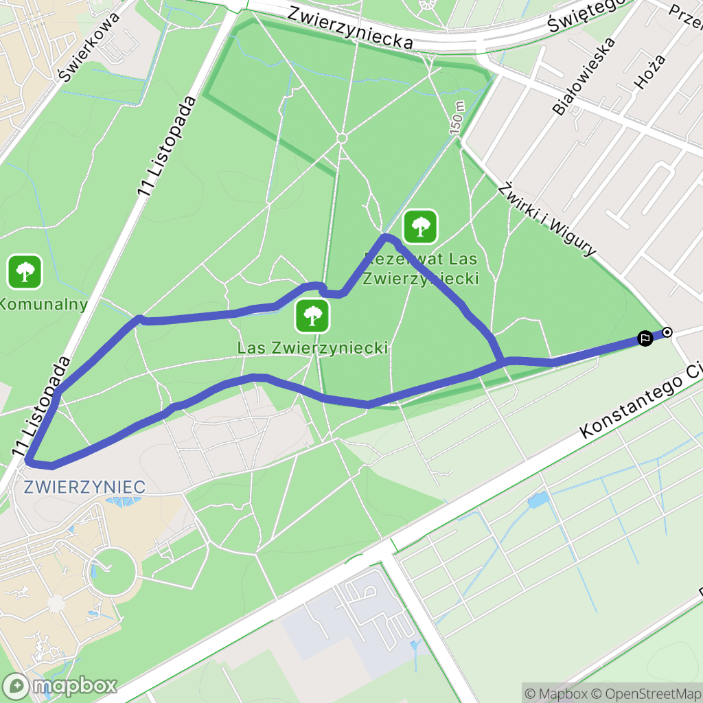Białystok: mapa trasy - Poland