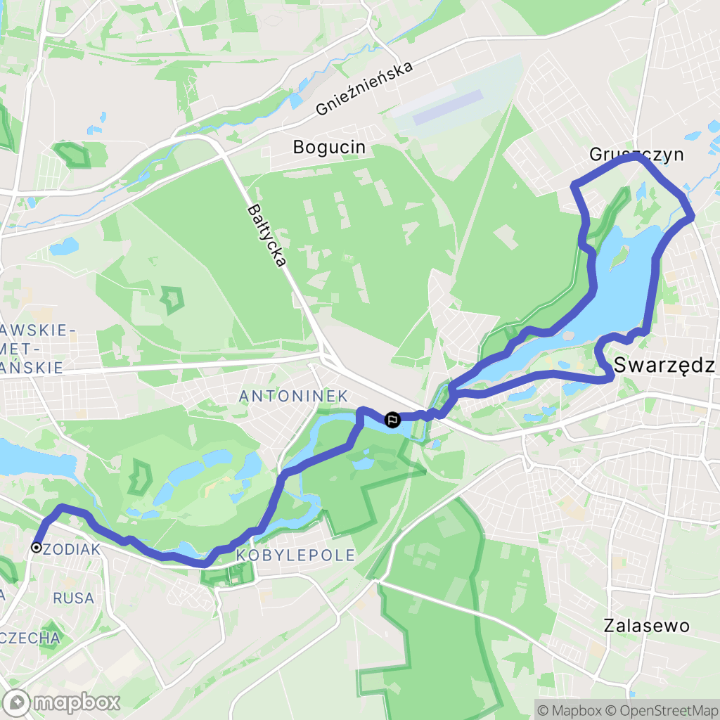 Poznań: mapa trasy - Poland