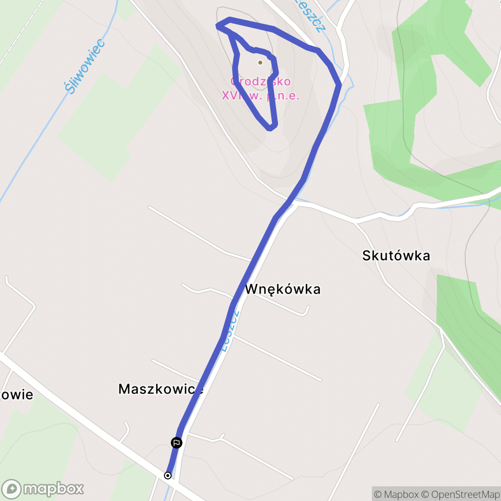 Maszkowice: mapa trasy - Poland