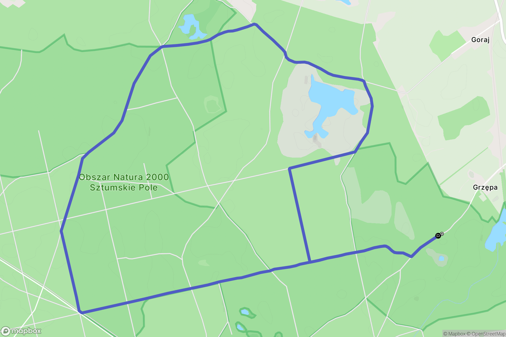Grzępa: mapa trasy - Poland