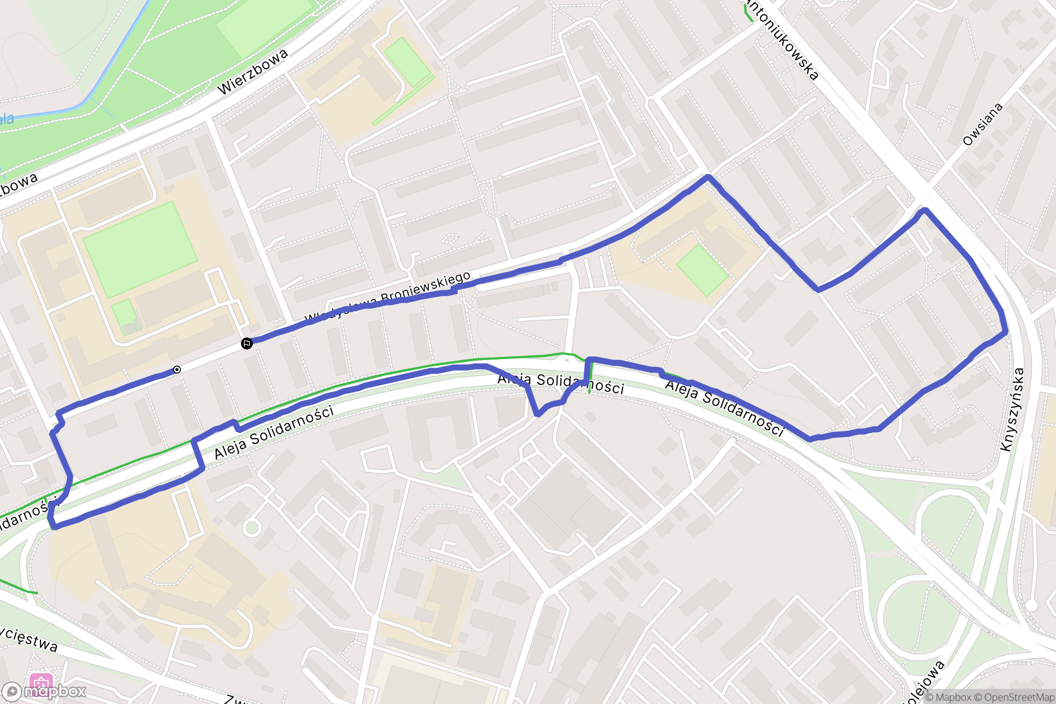 Białystok: mapa trasy - Poland