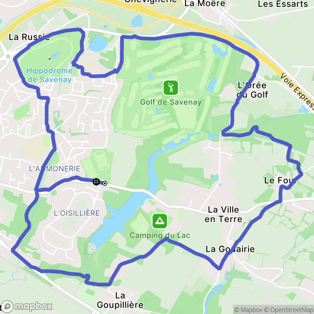 Savenay : carte du parcours de randonnée - France