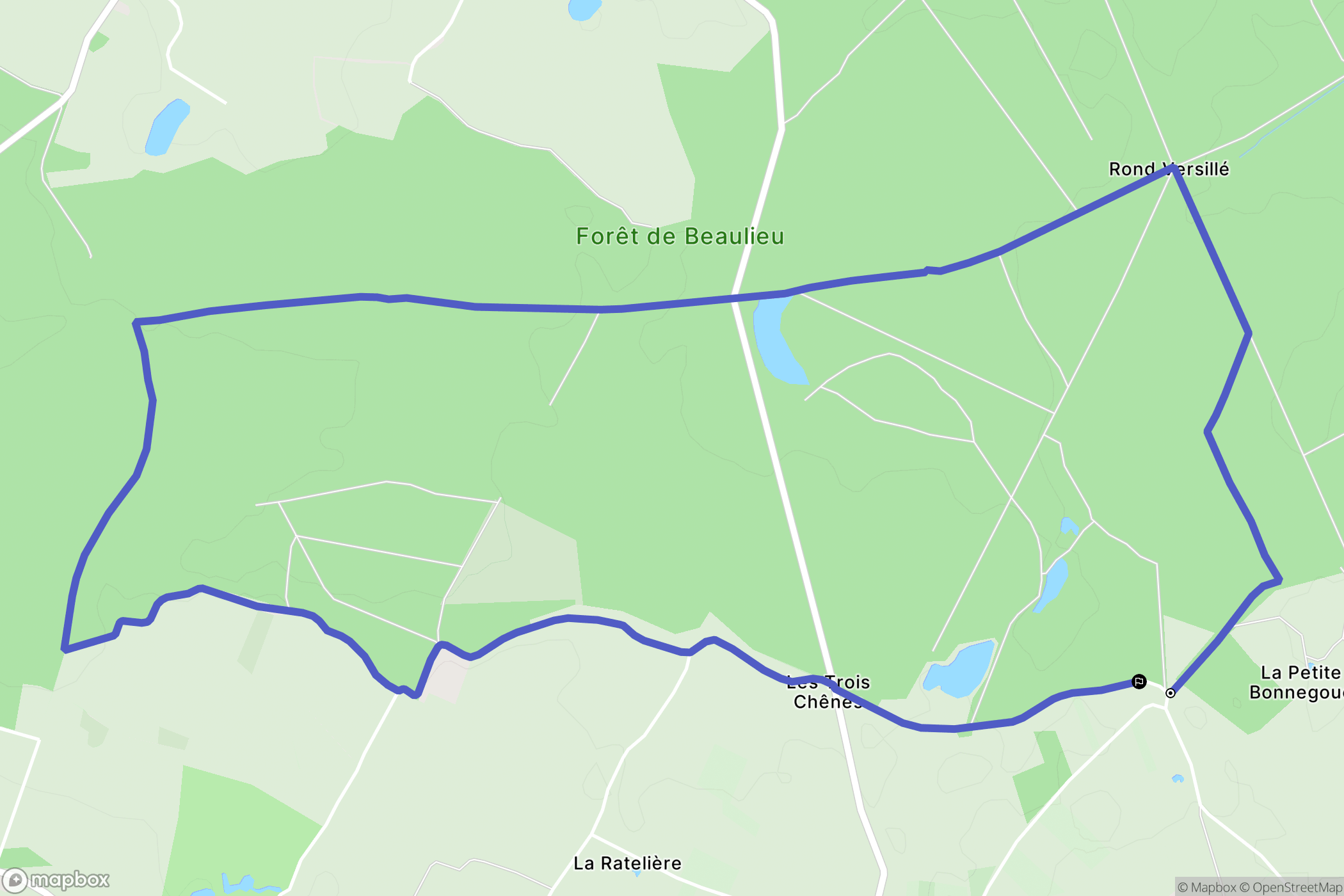 Bellevigne-en-Layon : carte du parcours de randonnée - France